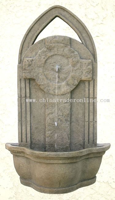 Sandstone Finish Maze Cross Wall Fountain